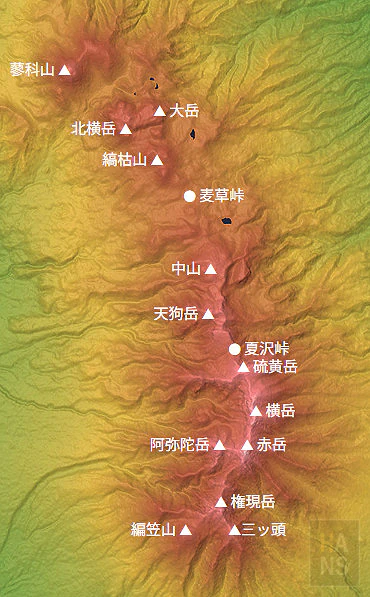 日本八岳健行全記錄