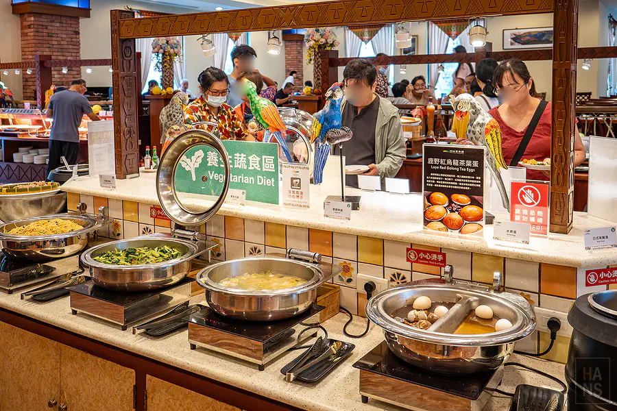娜路彎早餐 Buffet 的素食區菜色