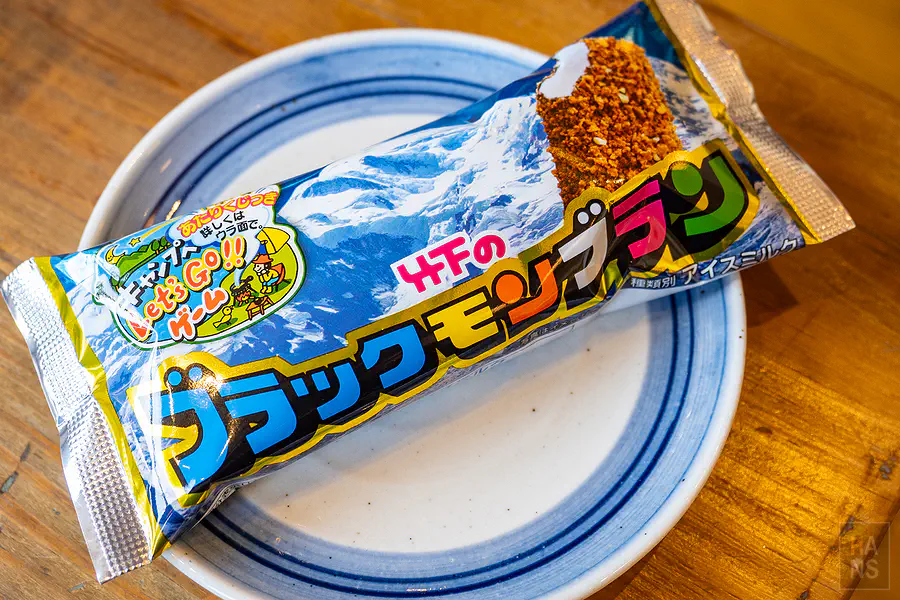 九州傳奇冰品黑蒙布朗雪山圖案包裝外觀