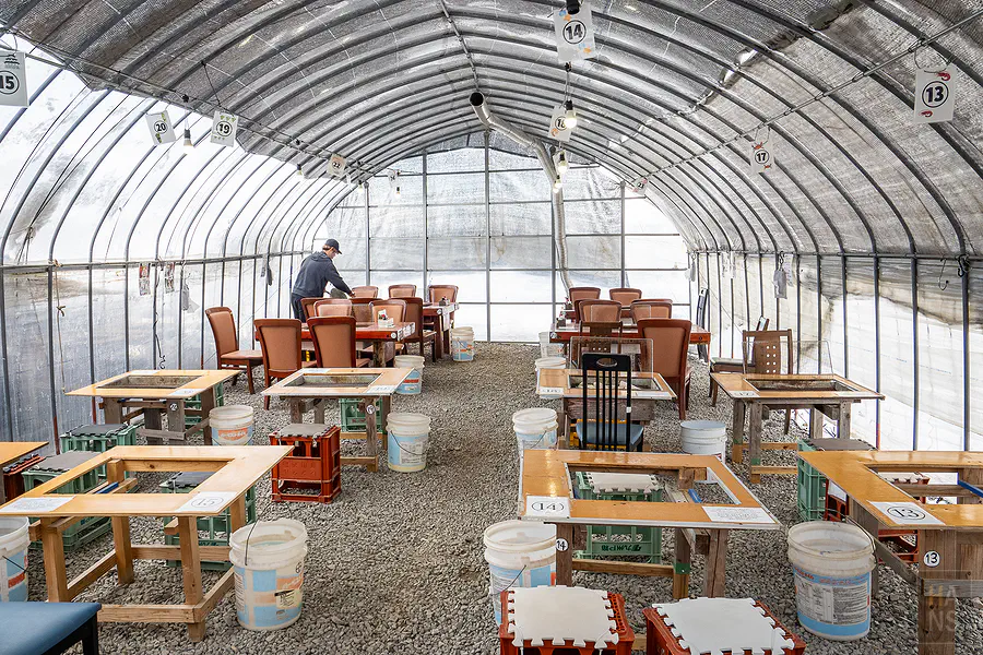 海道丸室外搭棚區牡蠣小屋的用餐環境