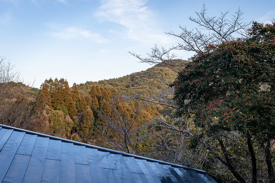 OND HOTEL客房陽台望出去的武雄秋色山景