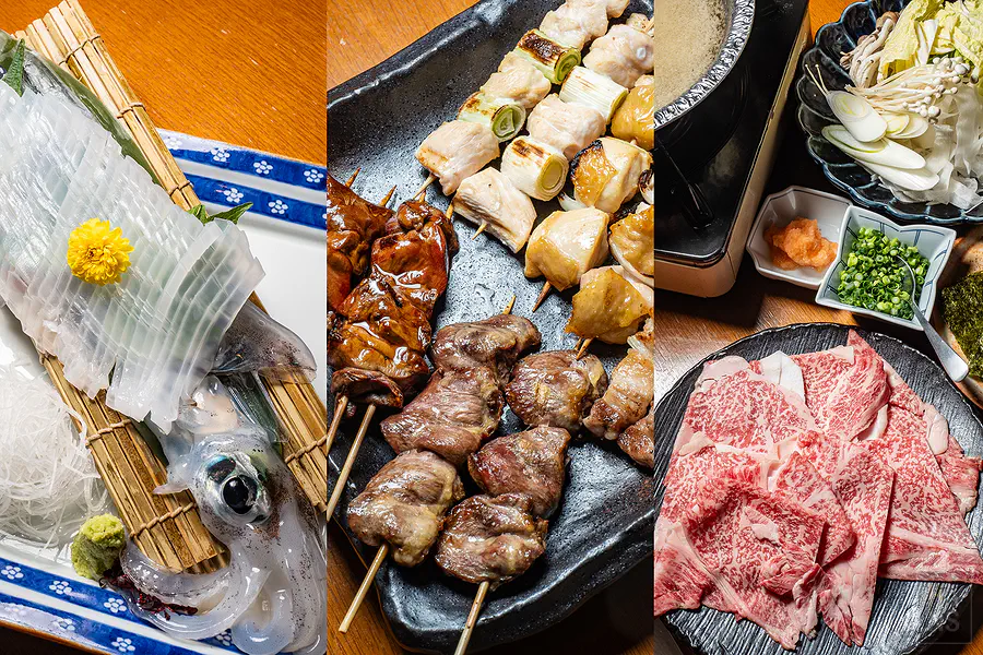 佐賀こがね Kogane 居酒屋三大必吃招牌:呼子烏賊、串燒、佐賀牛