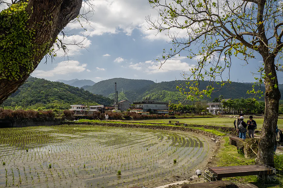 優美的冬山田園大景