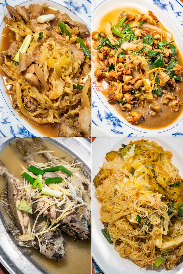 吉貝香味麵館內豐富多樣的在地特色小菜,搭配麵食非常對味