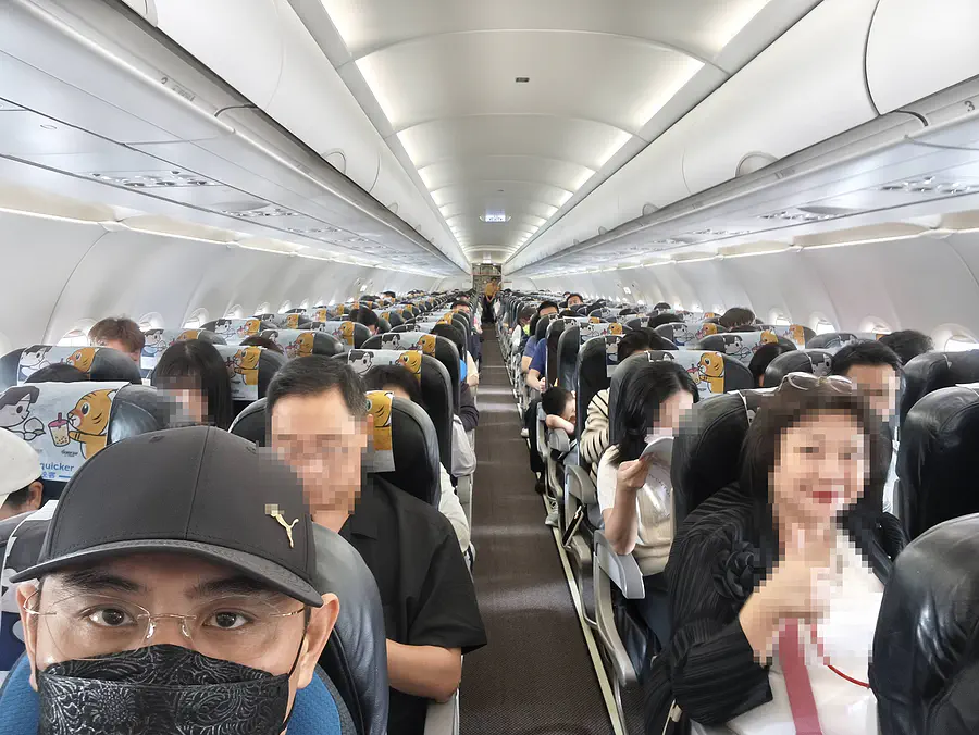 台灣虎航虎寬敞的機內空間