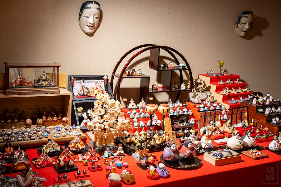 雛御殿能面與鄉土玩具豆雛展示