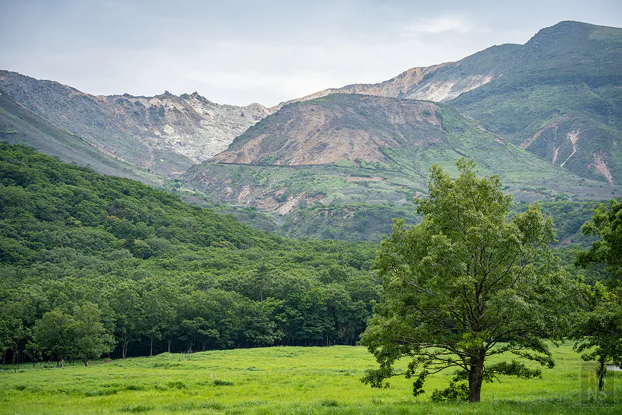 飯田高原眺望九重連山火山地形