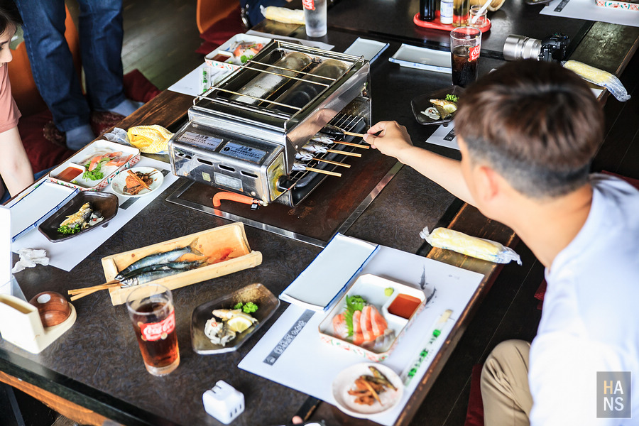 滋賀長濱鮎茶屋かわせ烤香魚料理