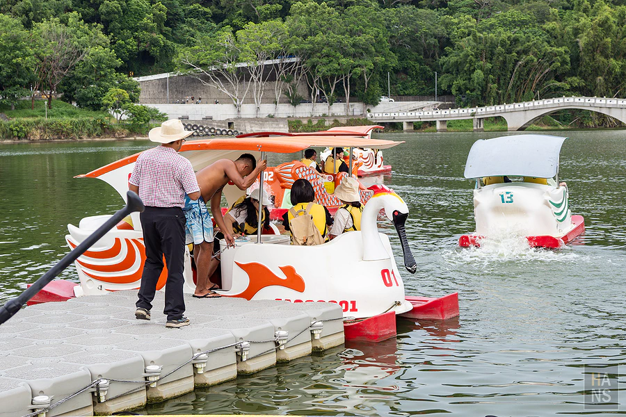 新竹青草湖，SUP立槳、天鵝船水上活動